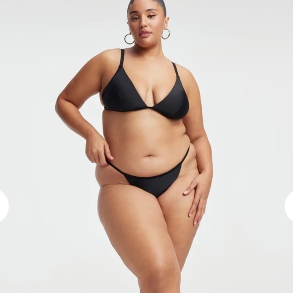 Good American | green shine perfect fit high rise bikini bottoms size 5 (2X) new - Picture 1 of 6